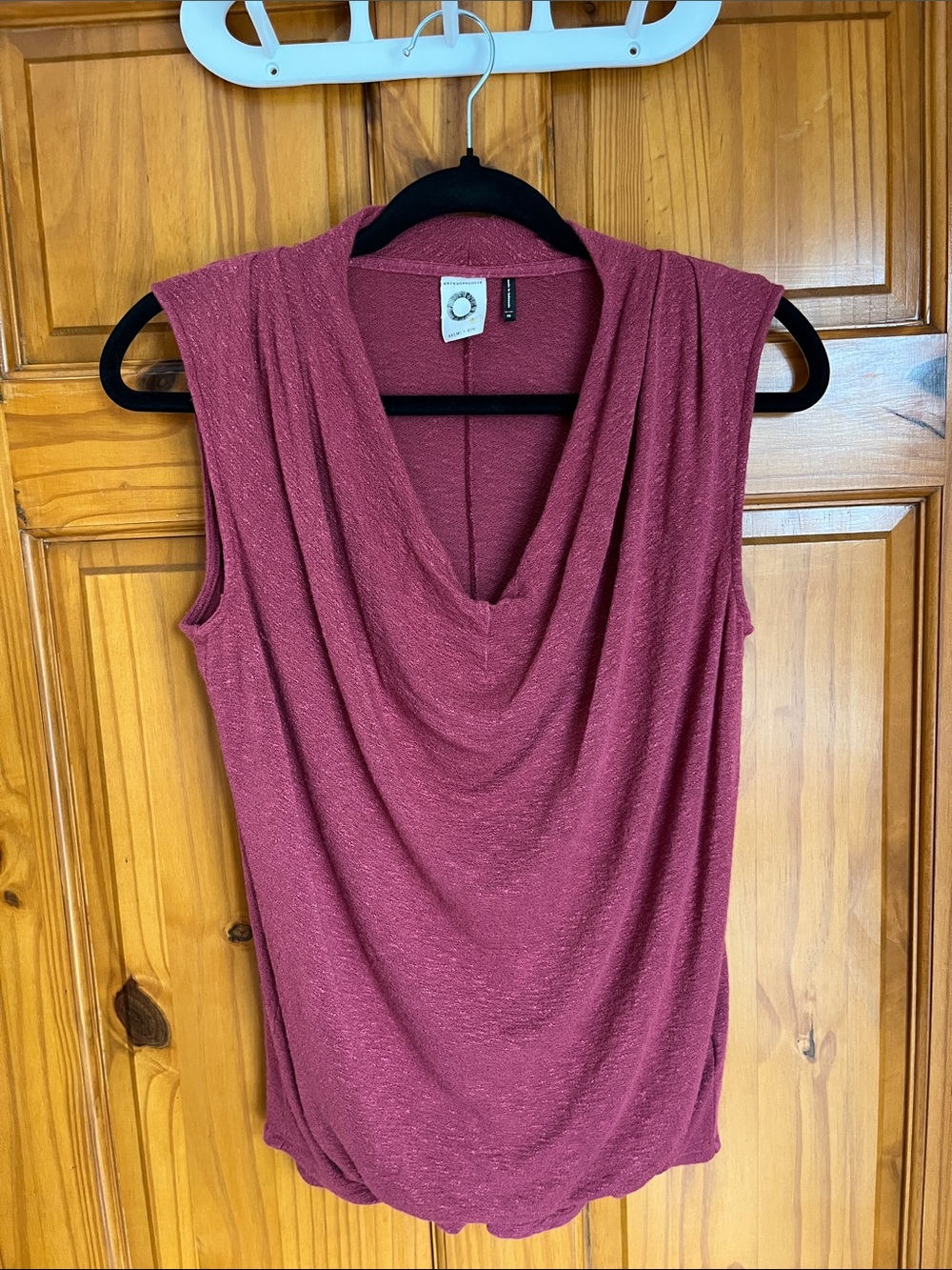 Anthropologie Cowl Neck Sleeveless Top